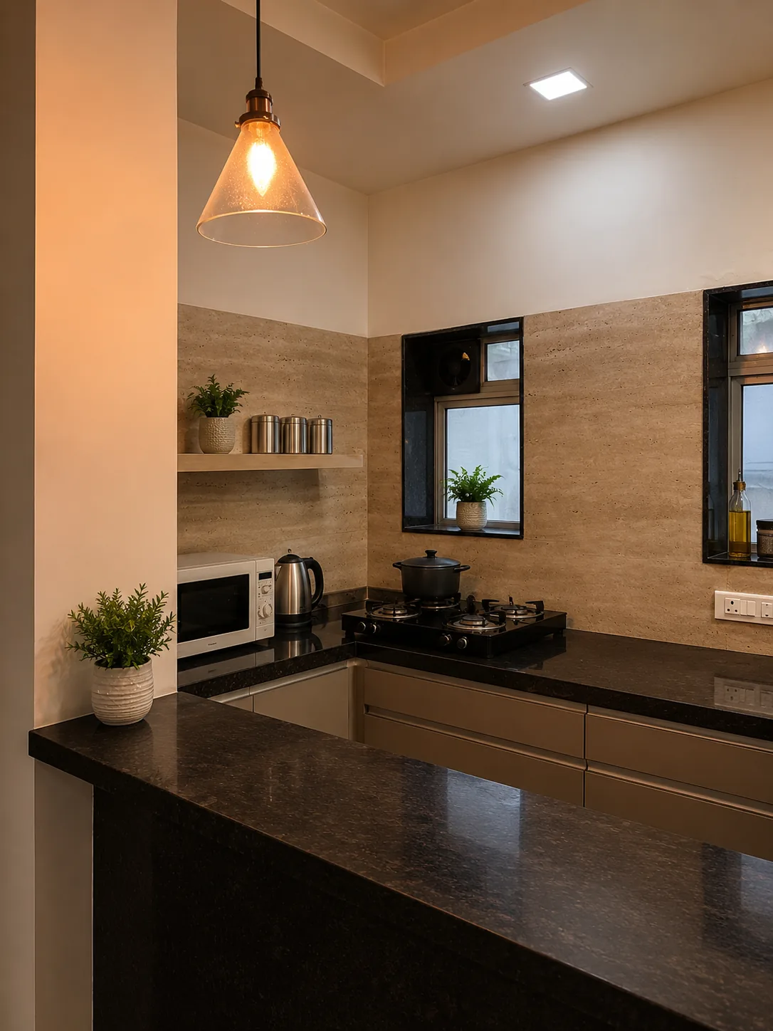 Functional kitchen at Jorawar Bhawan