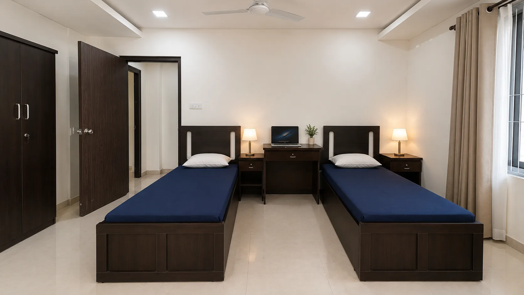 Bedroom interior at 33 Seaface in Malabar Hill